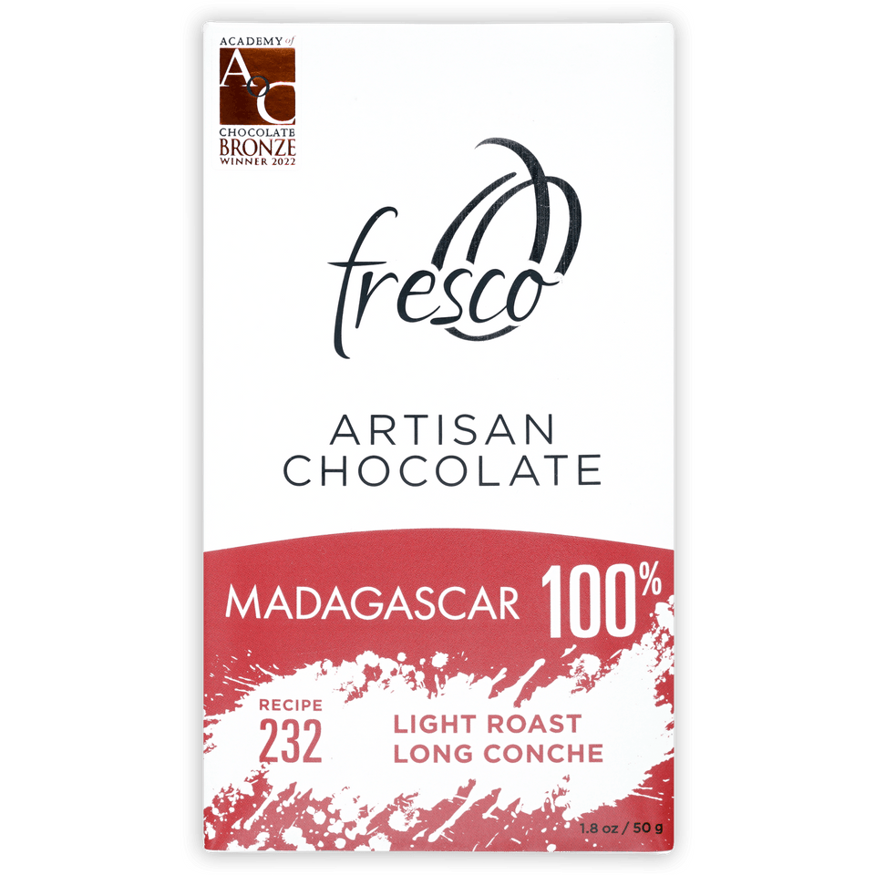 Fresco Madagascar 100% artisan chocolate bar, light roast