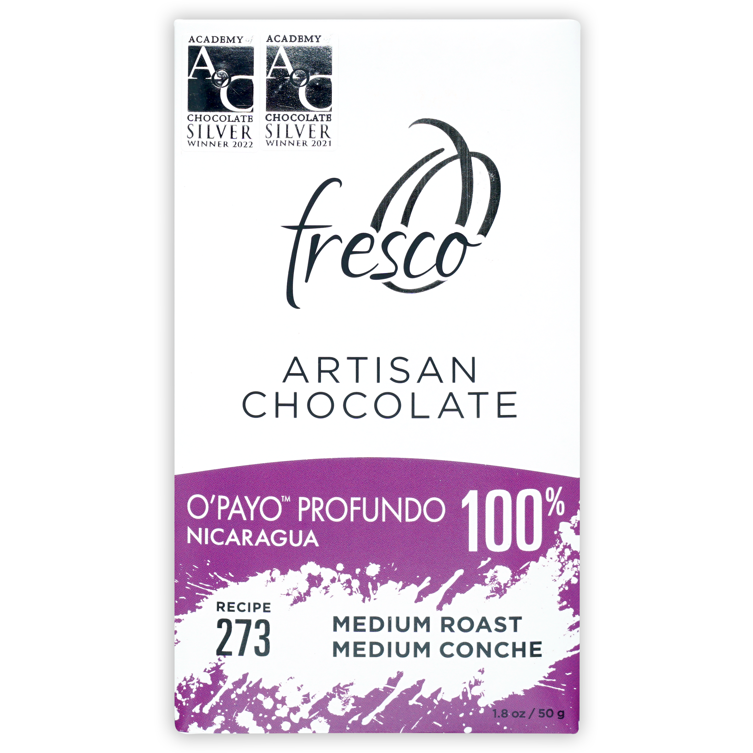 Fresco O’Payo Medium Roast 100% cacao bar from Nicaragua