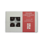 Friis Holm Frederiksdal cherry praline box with 4 glossy chocolates