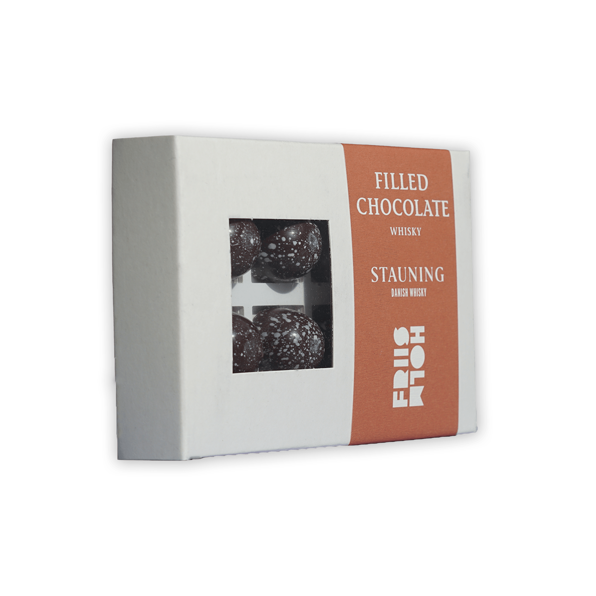 Friis Holm Stauning whisky filled chocolate pralines box, 8 pcs