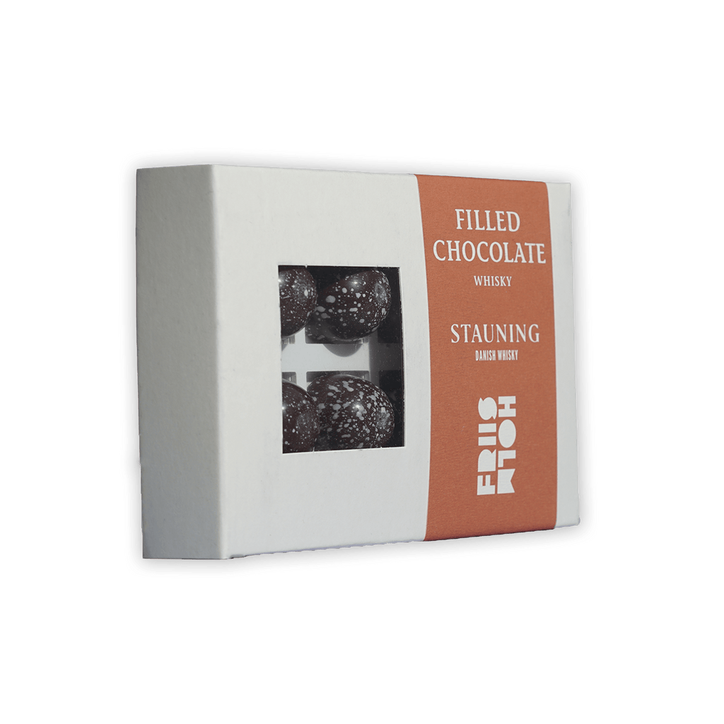 Friis Holm Stauning whisky filled chocolate pralines box, 8 pcs
