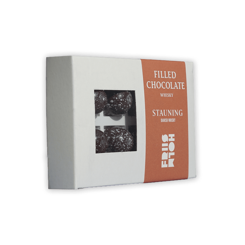 Friis Holm Stauning whisky filled chocolate pralines box, 8 pcs