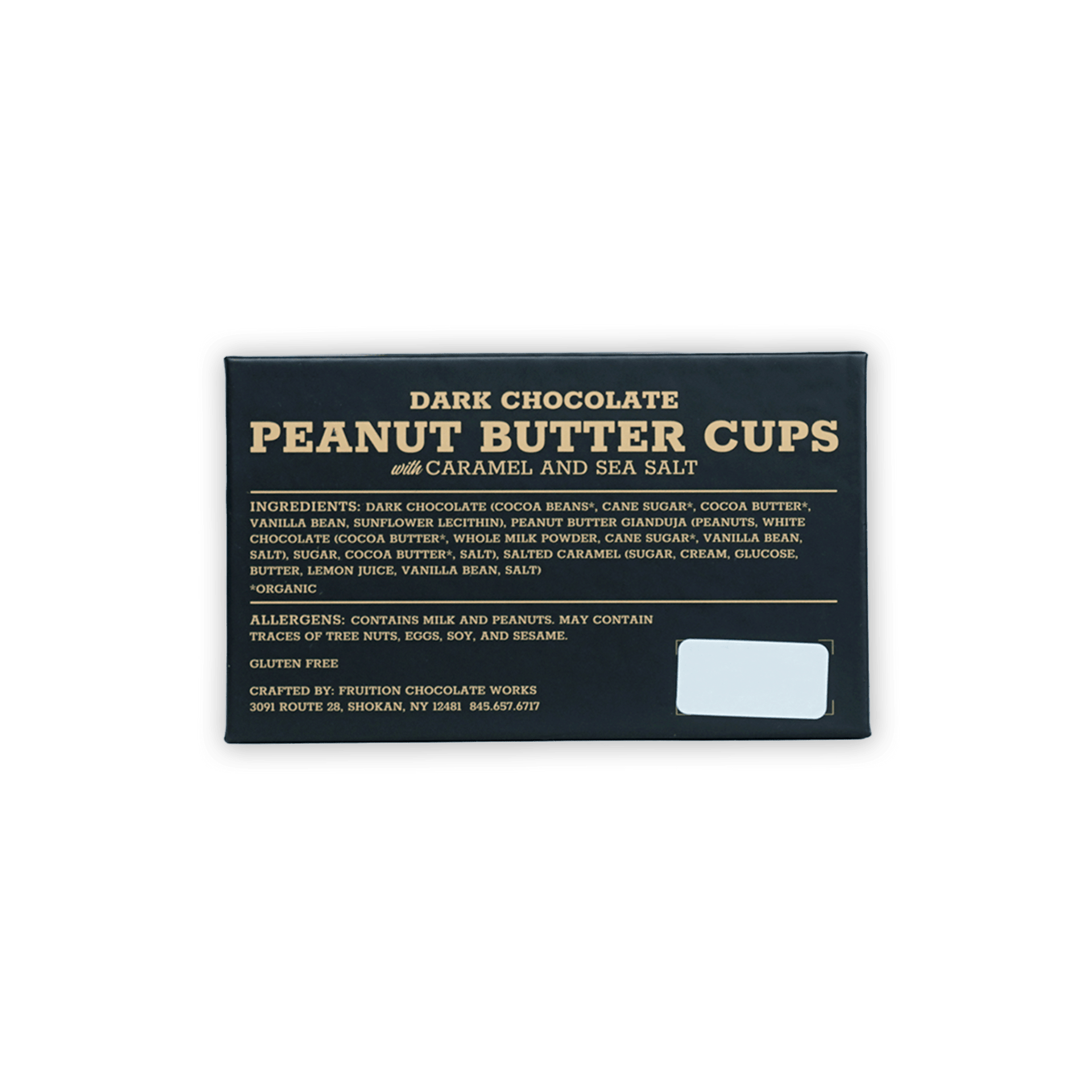 Fruition dark chocolate peanut butter cups with caramel and sea salt