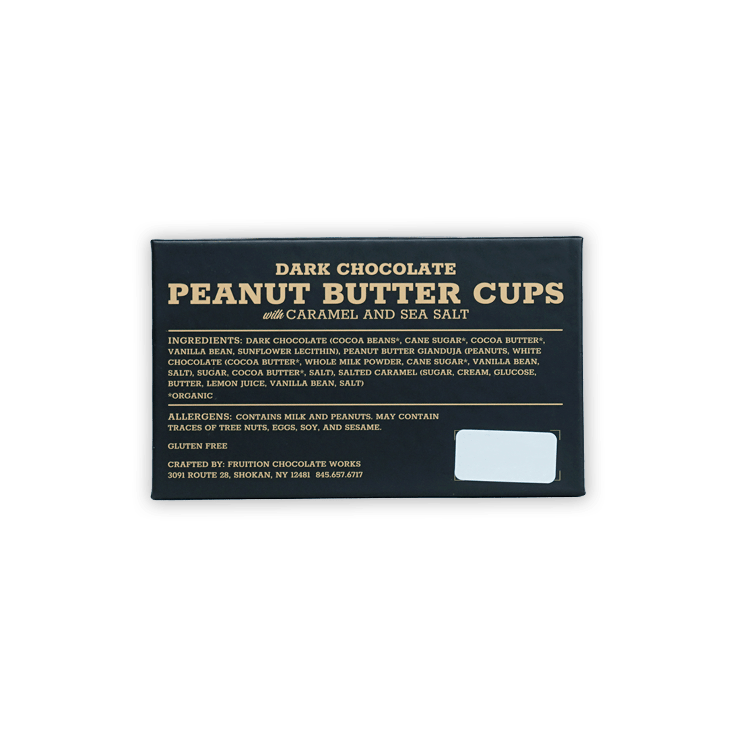 Fruition dark chocolate peanut butter cups with caramel and sea salt