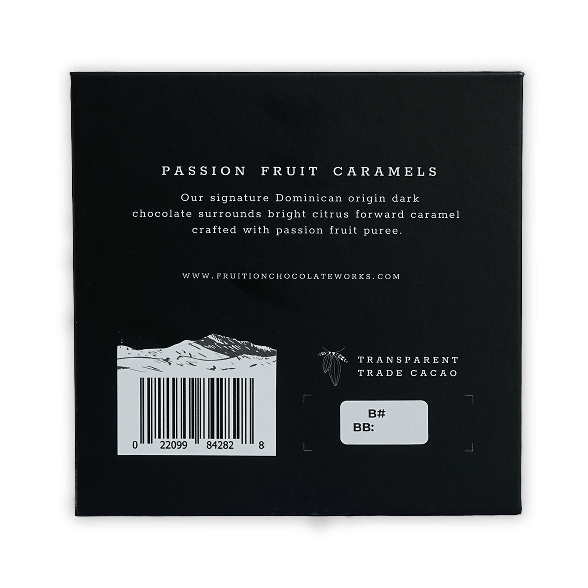 Fruition Passion Fruit Caramels 9 pcs black box