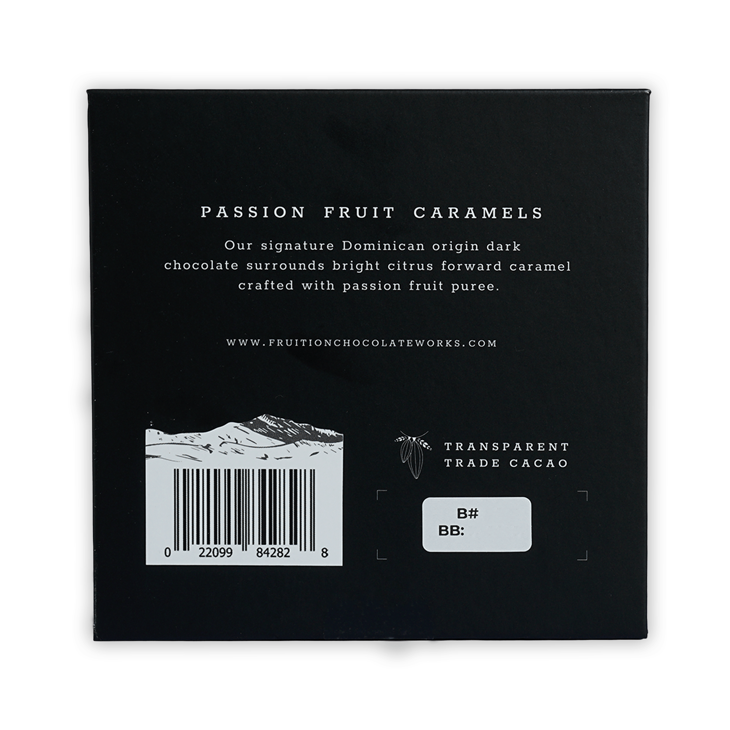 Fruition Passion Fruit Caramels 9 pcs black box