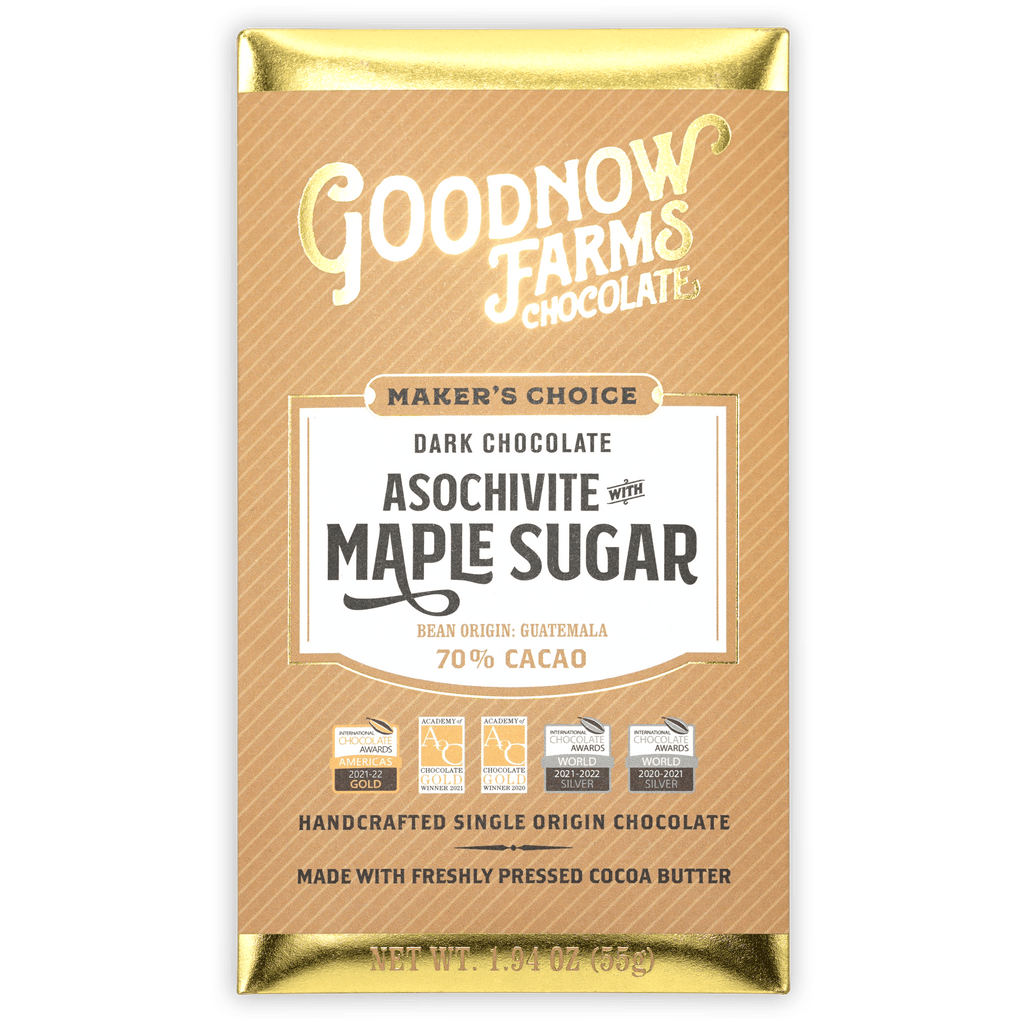 Goodnow Farms Asochivite with Maple 70% chocolate bar