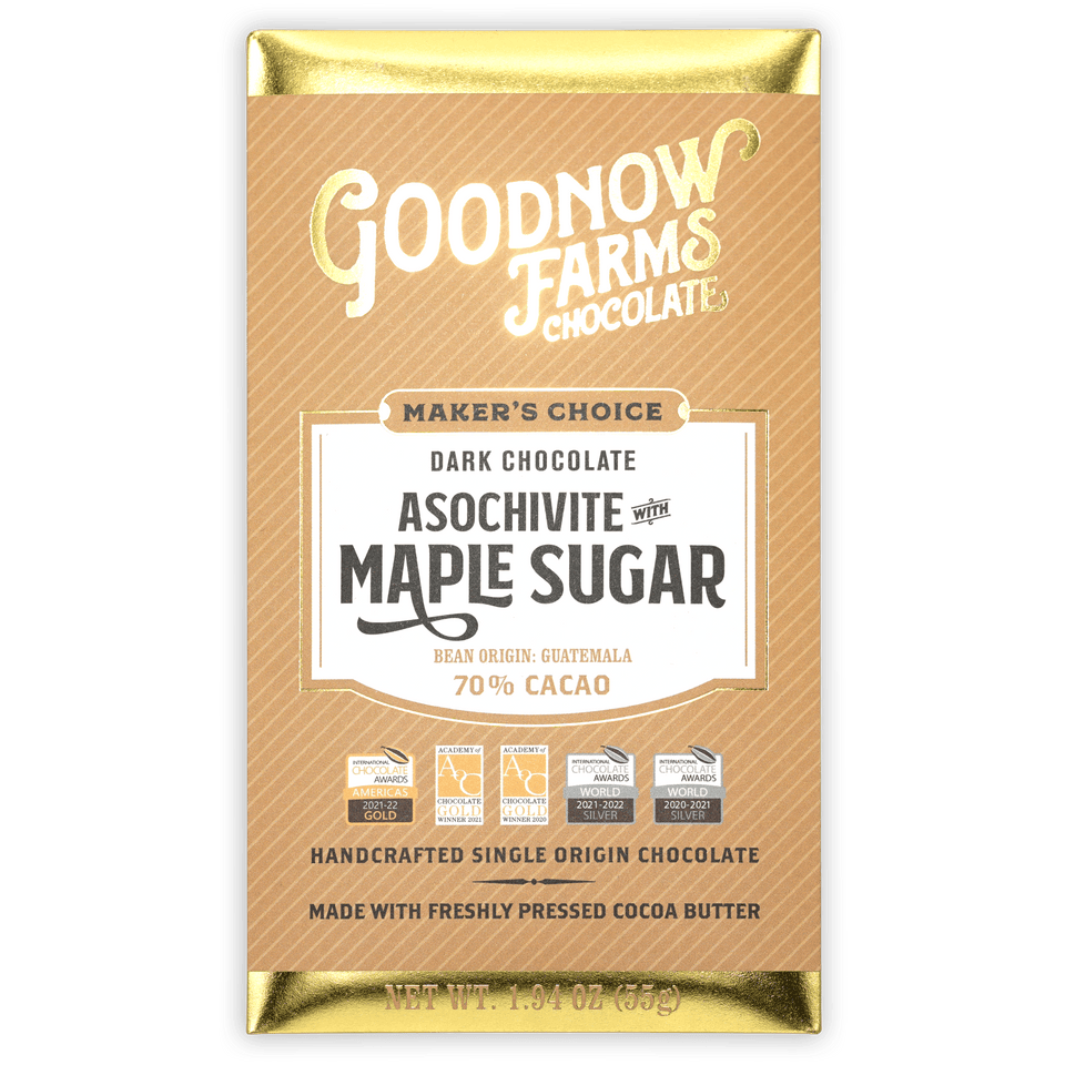 Goodnow Farms Asochivite with Maple 70% chocolate bar