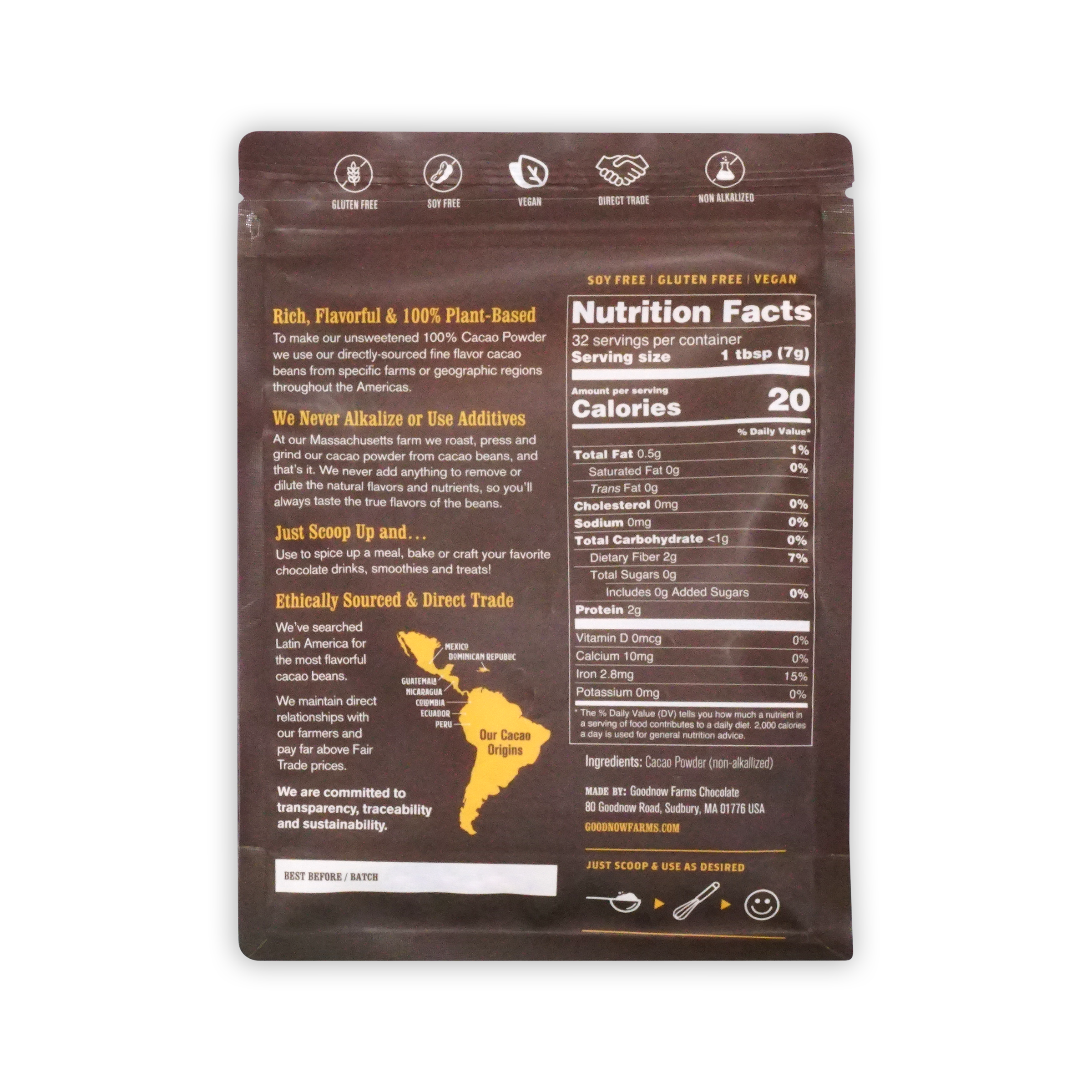 Goodnow Farms Cacao Powder 100%