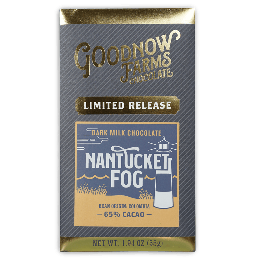 Goodnow Farms Nantucket Fog 65% limited edition dark milk chocolate bar