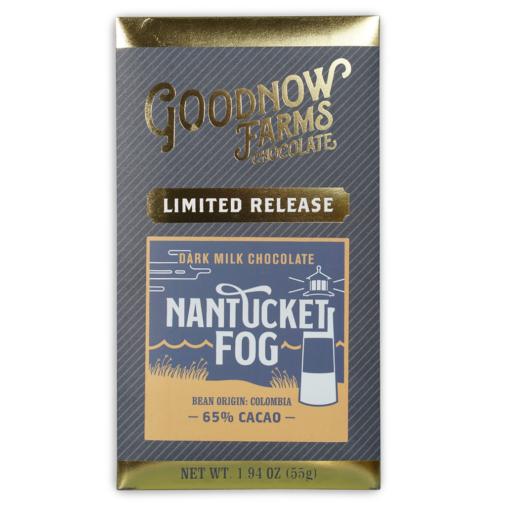Goodnow Farms Nantucket Fog 65% limited edition dark milk chocolate bar
