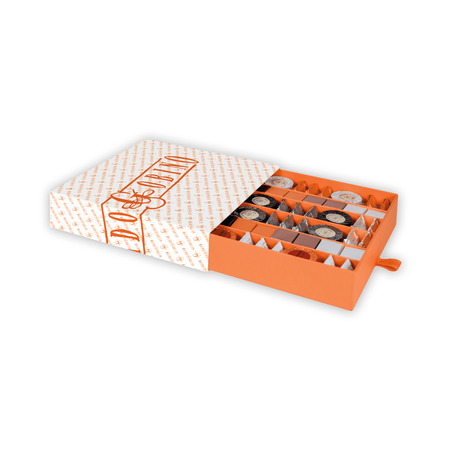 Guido Gobino orange white do cacao assorted chocolate gift box
