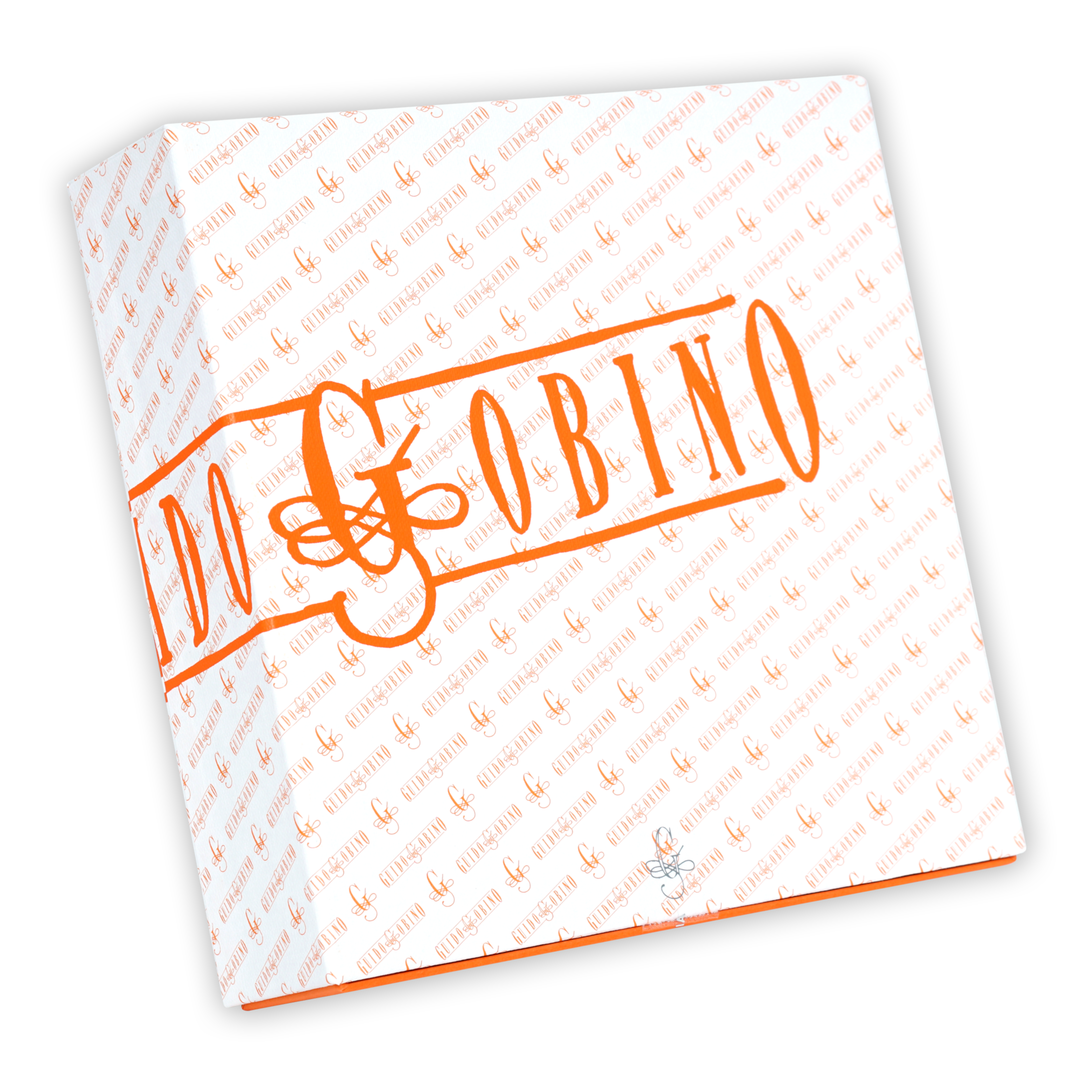 Guido Gobino assorted chocolate selection gift box with orange logo