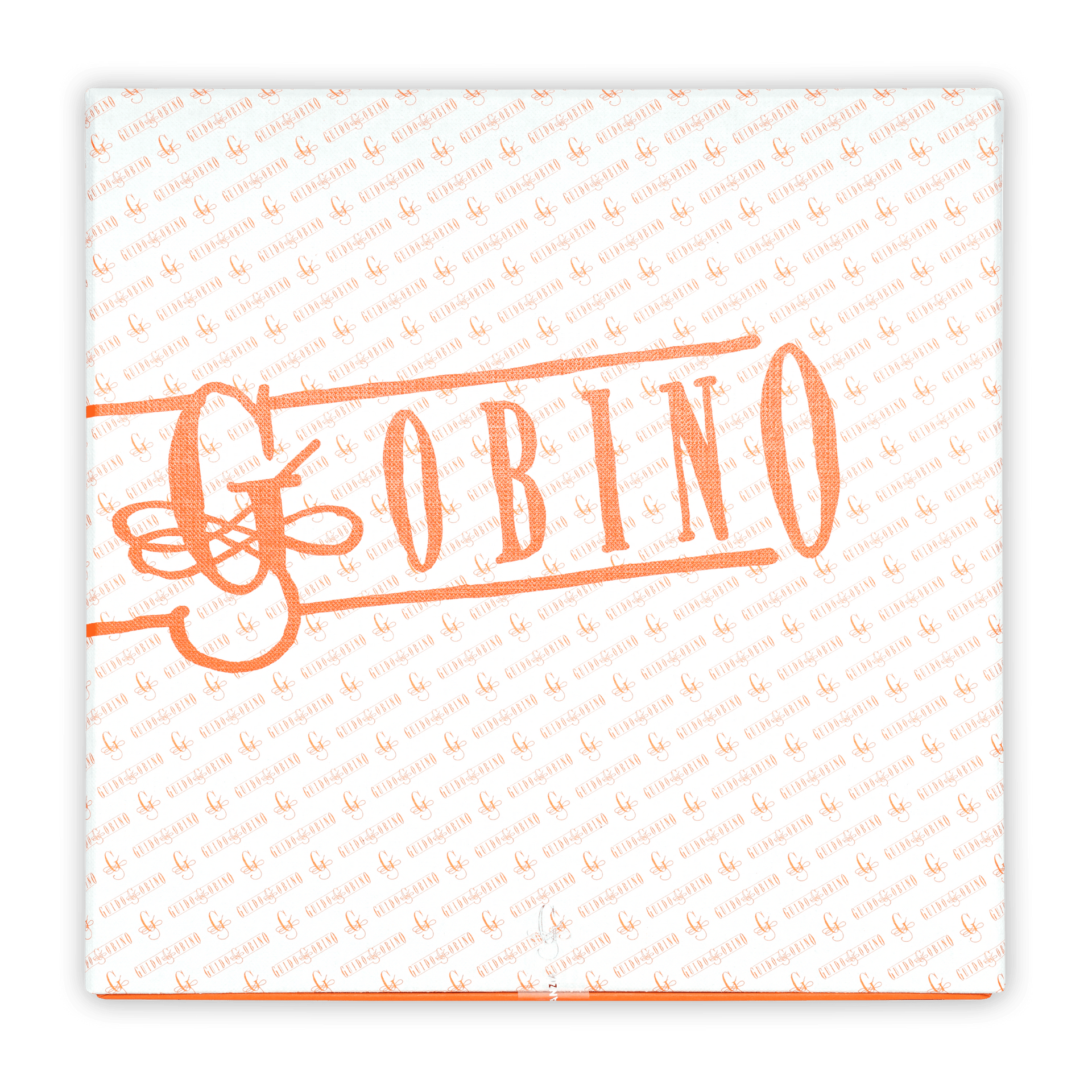 Guido Gobino large assorted pralines gift box with white design and orange logo