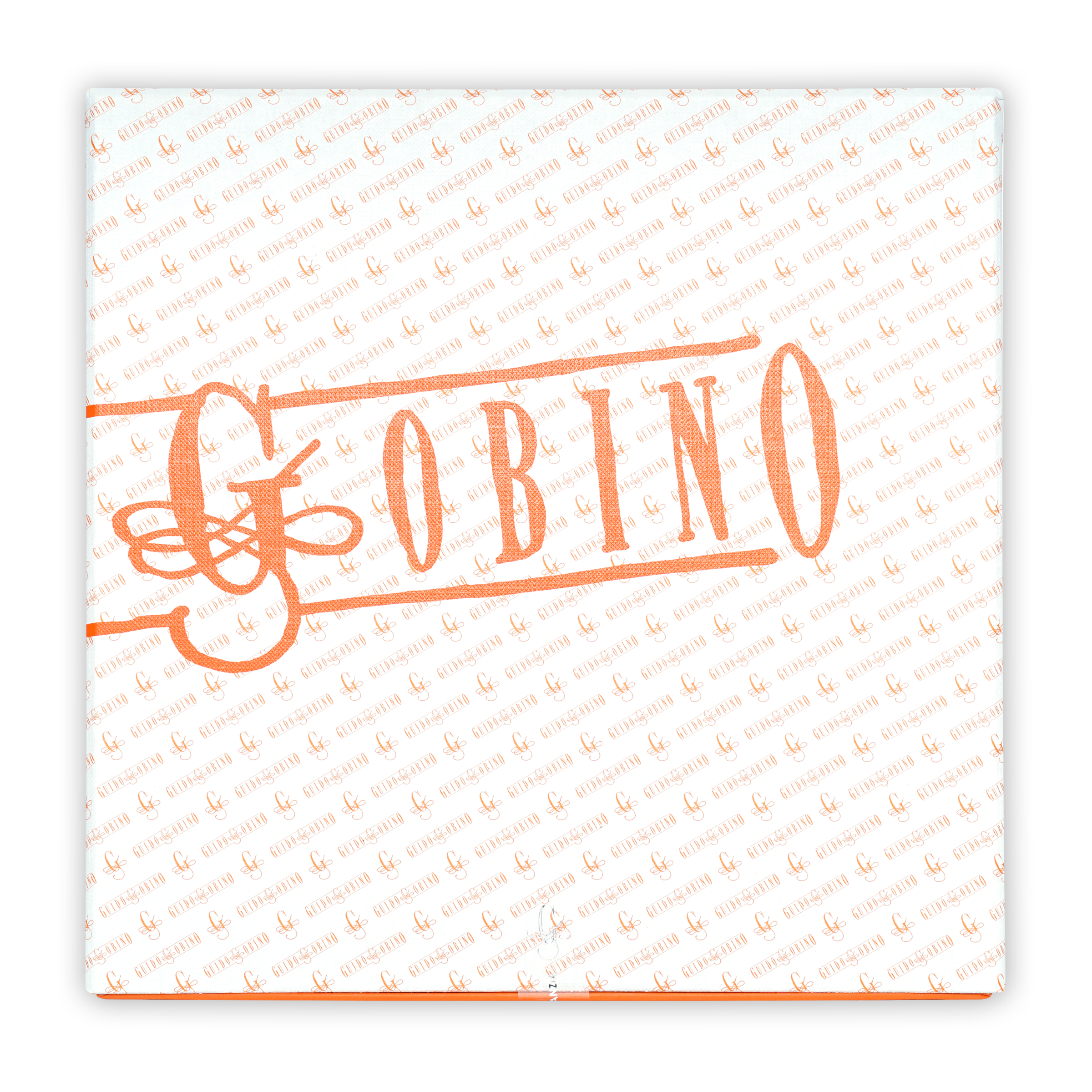Guido Gobino large assorted pralines gift box with white design and orange logo