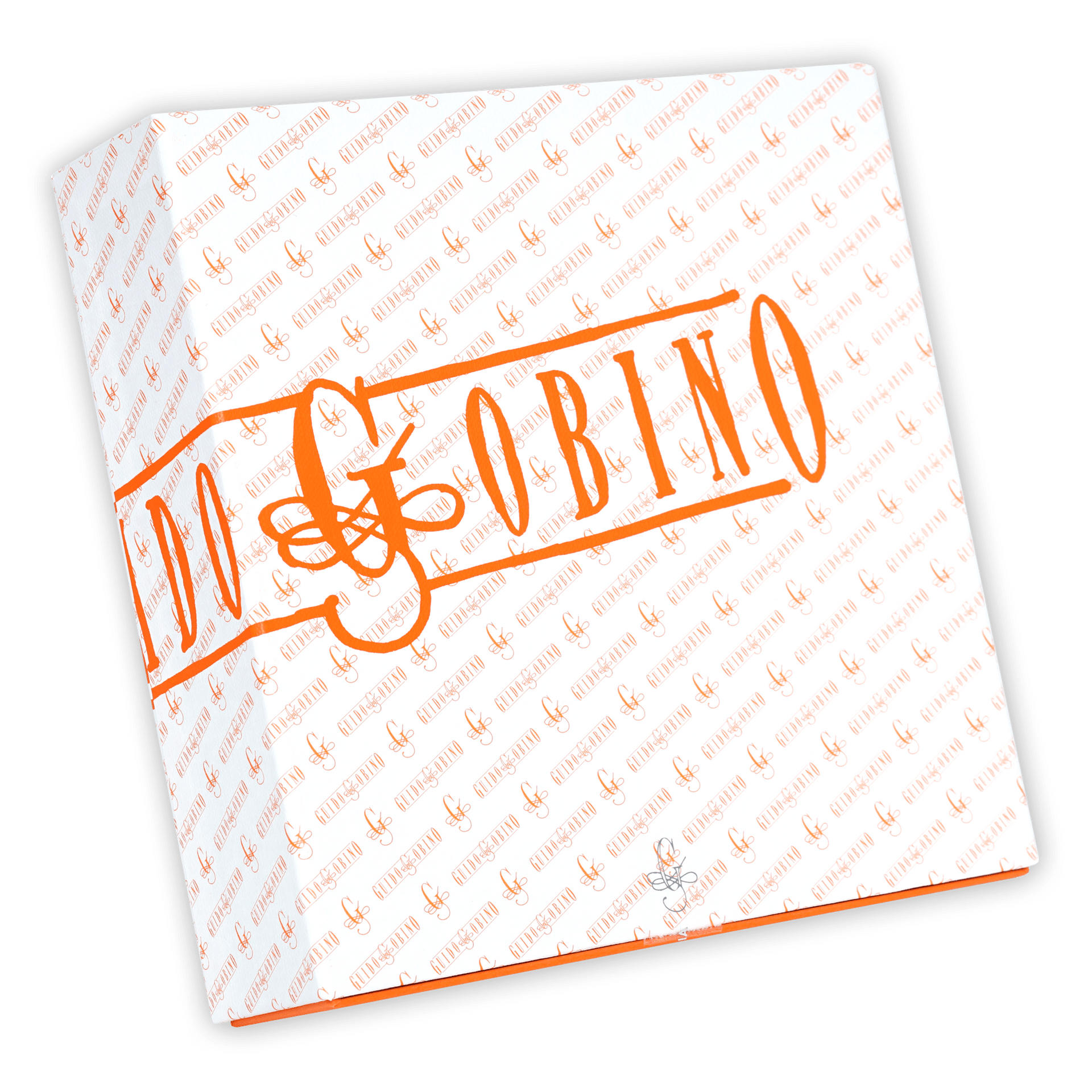 Guido Gobino assorted pralines gift box with orange gobino logo