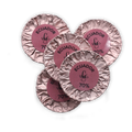 Pink foil-wrapped Guido Gobino Ecuador 70% chocolate disks, 25 pcs
