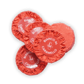 Guido Gobino red fabric-wrapped caramels in bianco al caramello packages