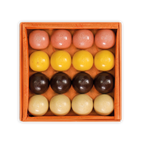 Guido Gobino fruit & spice semisphere truffles in orange box, 32 pcs