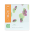 Guido Gobino milk chocolate bar with pistachio praline, white pack orange stripe splotches