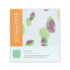 Guido Gobino milk chocolate bar with pistachio praline, white pack orange stripe splotches
