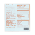 Guido Gobino white caramel praline chocolate bar 35% back with nutrition facts