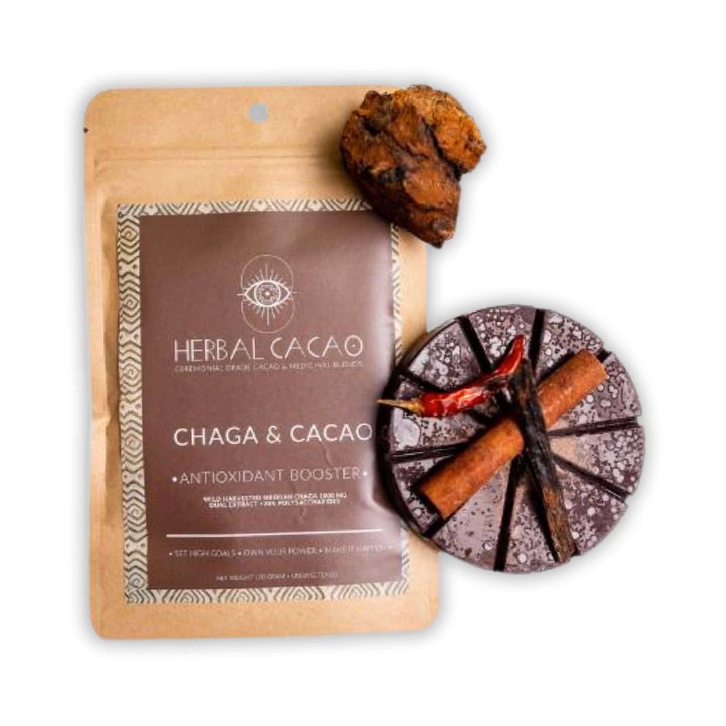 Herbal Cacao Ceremonial Cacao w/ Chaga