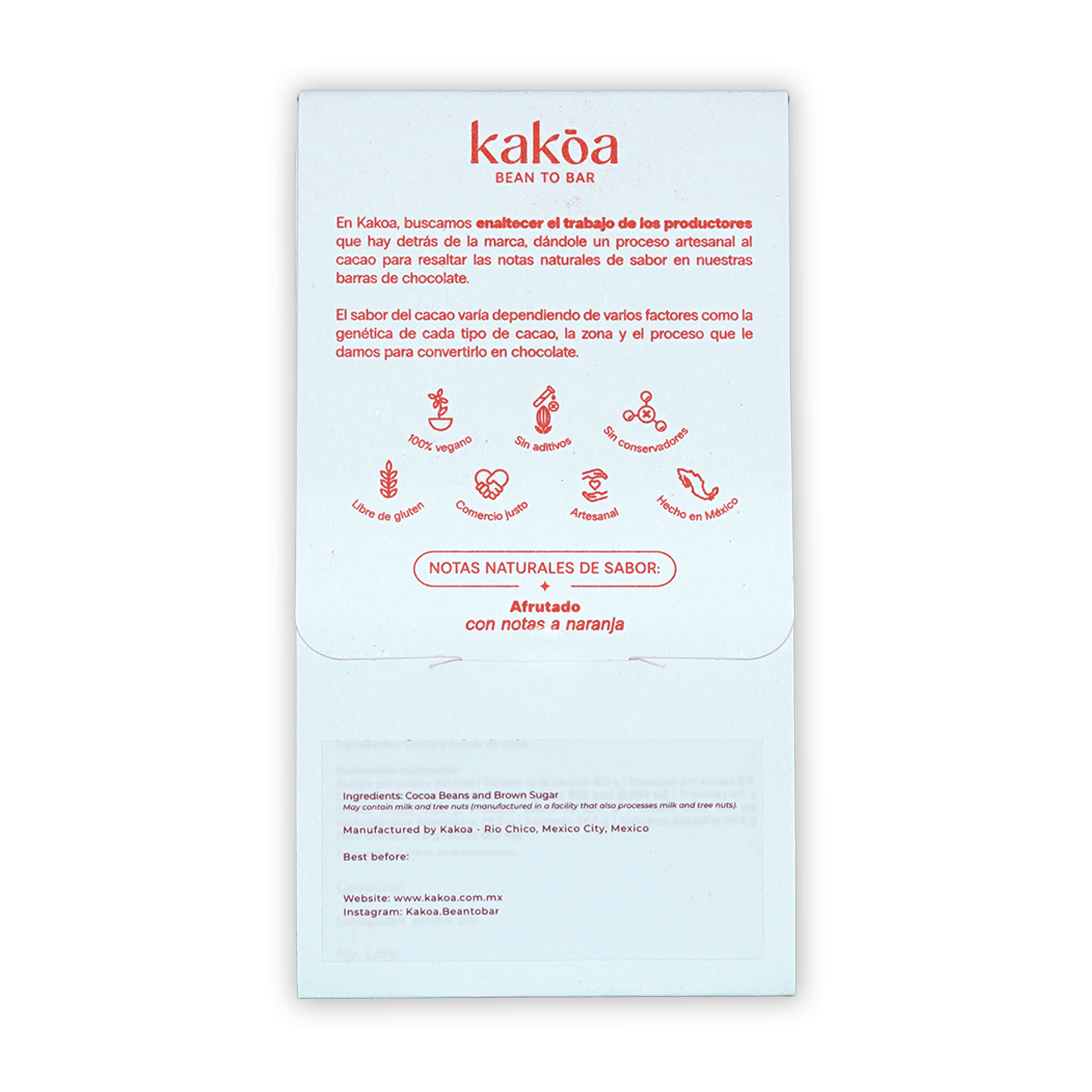 Kakoa Dark Chocolate Criollo Cacahoatan 75% white box with red logo