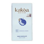 Kakoa Dark Chocolate Criollo Pichucalco 82% white package with blue raccoon logo