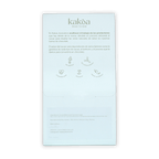 Kakoa 68% dark chocolate with coconut sugar white minimalist packaging