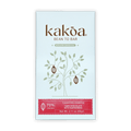 Kakoa Dark Chocolate with Raspberry 70% bar, white red package with cocoa pods