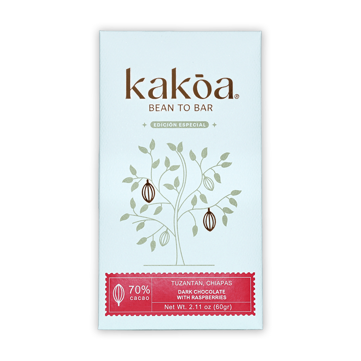 Kakoa 70% Raspberry Dark Chocolate from Mexico – Bar & Cocoa