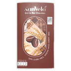 KanVela Mocha Dark Milk w/ Crispy Rice 58% chocolate bar with coffee beans view