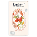 KanVela Strawberry White Chocolate 44% bar in cream wrapper