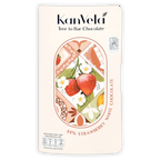 KanVela Strawberry White Chocolate 44% bar in cream wrapper