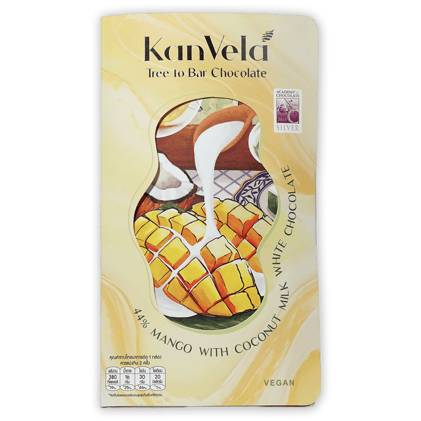KanVela White Chocolate w/ Mango & Coconut Milk 44% bar