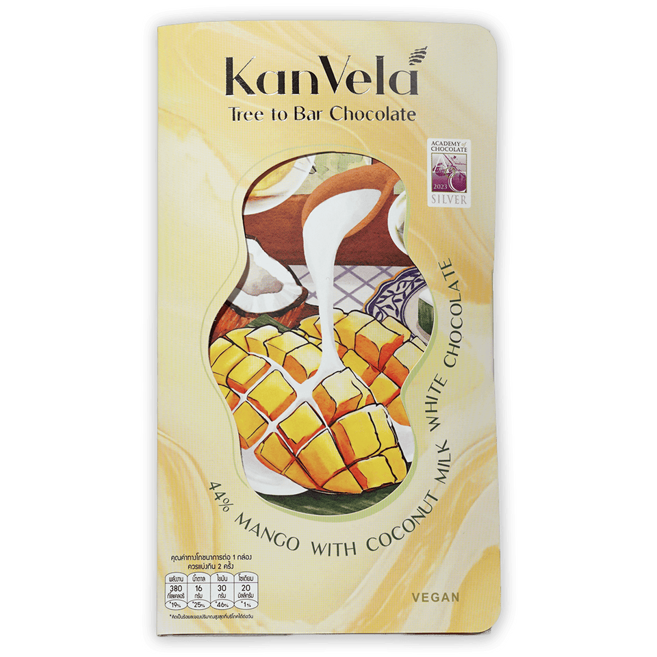 KanVela White Chocolate w/ Mango & Coconut Milk 44% bar