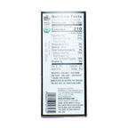Back of Labooko Dark Colombia 80% white wrapper with organic logos and nutrition facts