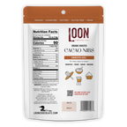 Loon Chocolate organic roasted cacao nibs white orange pouch