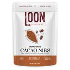 Loon Chocolate organic roasted cacao nibs white brown pouch New Hampshire