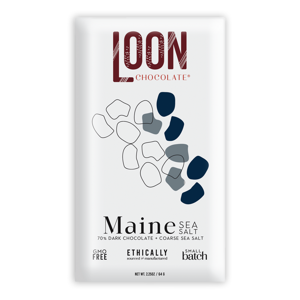 Loon Chocolate Dark w/ Maine Sea Salt 70% bar package