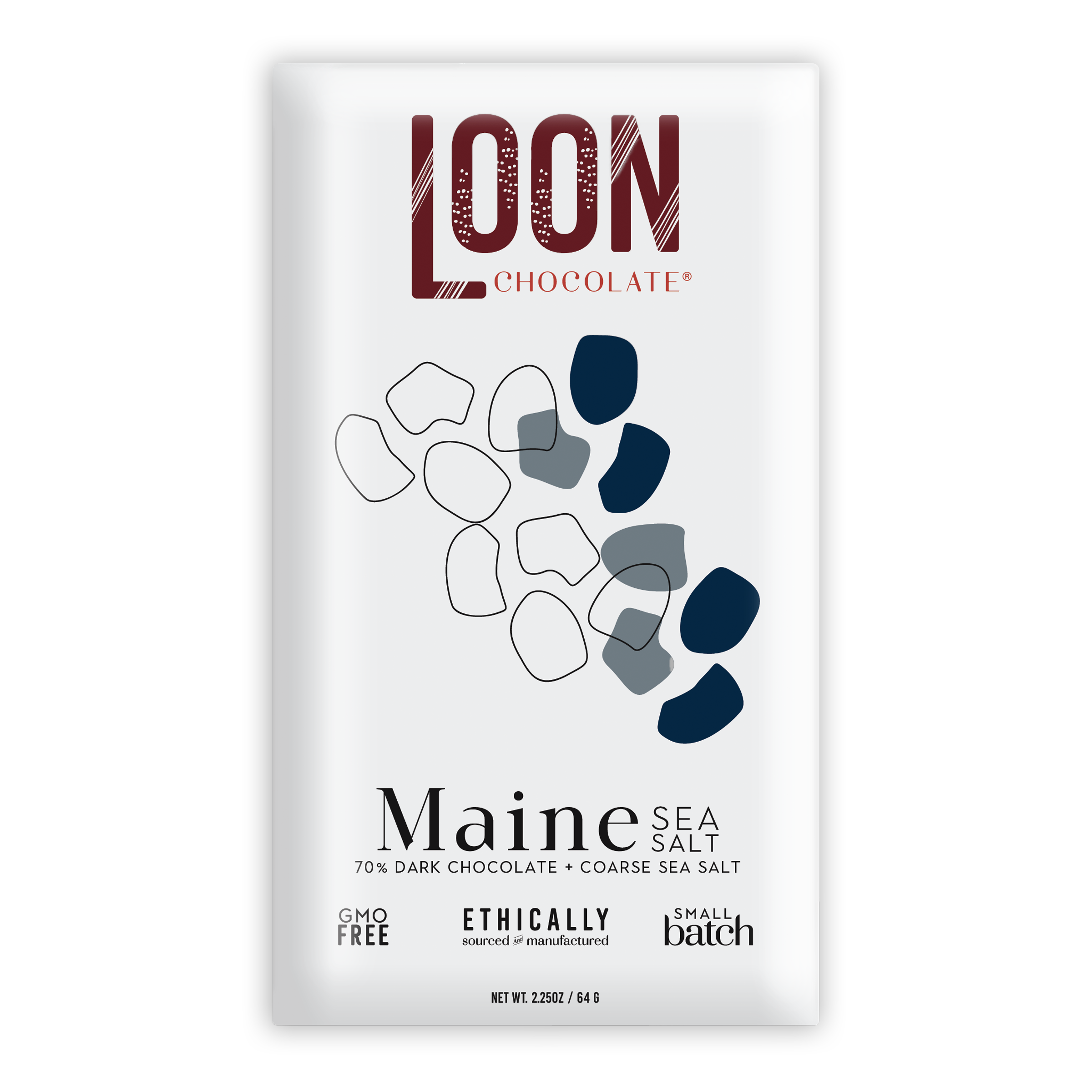 Loon Chocolate Dark w/ Maine Sea Salt 70% bar package
