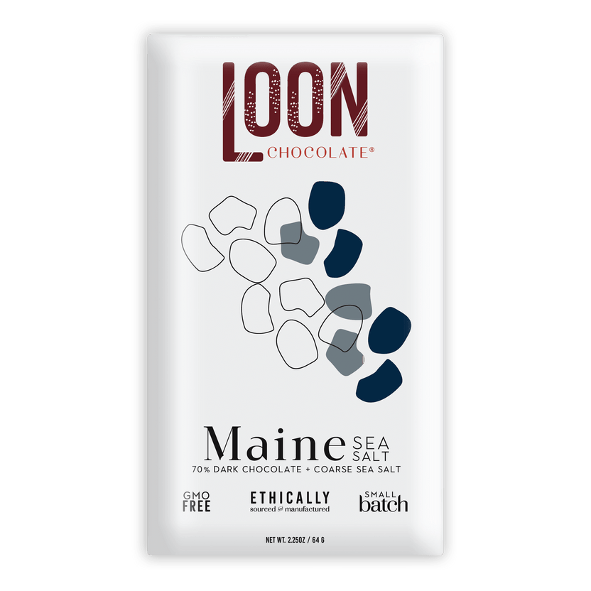 Loon Chocolate Dark w/ Maine Sea Salt 70% bar package