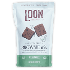 Loon Chocolate gluten-free brownie mix pouch with Maine sea salt flavor