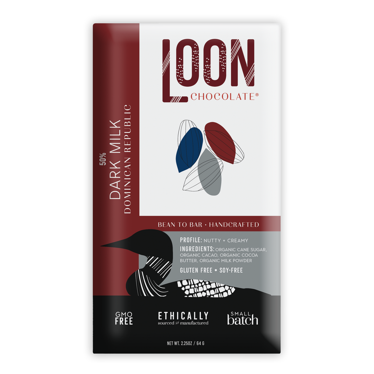 Loon Chocolate Dark Milk Dominican Republic 50%