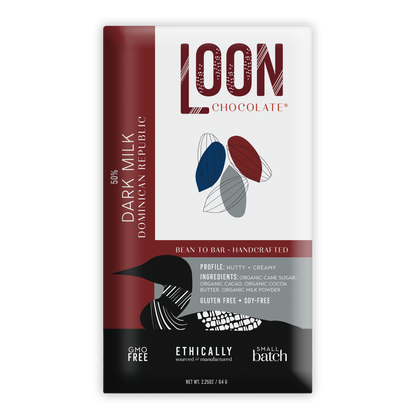 Loon Chocolate Dark Milk Dominican Republic 50%