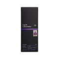 Lucid Chocolatier Maranon 72% dark chocolate bar, black box with purple stripe and gold award seal