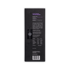 Back of Lucid Chocolatier Maranon box, black label with origin details, ingredients and nutrition