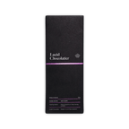 Lucid Chocolatier black box with a purple stripe, Single Origin Piura White 82% Dark, made in rural New Zealand, 50g