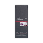 Lucid Chocolatier dark grey box, Port 68% dark, dark chocolate infused with 10 year Tawny Port, two award silver seals, 50g